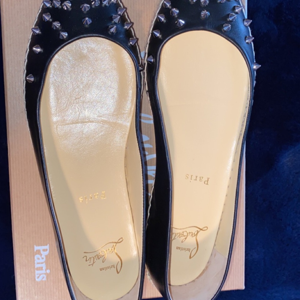 New Christian Louboutin studded Flats